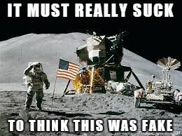 Image result for moon landing conspiracy meme